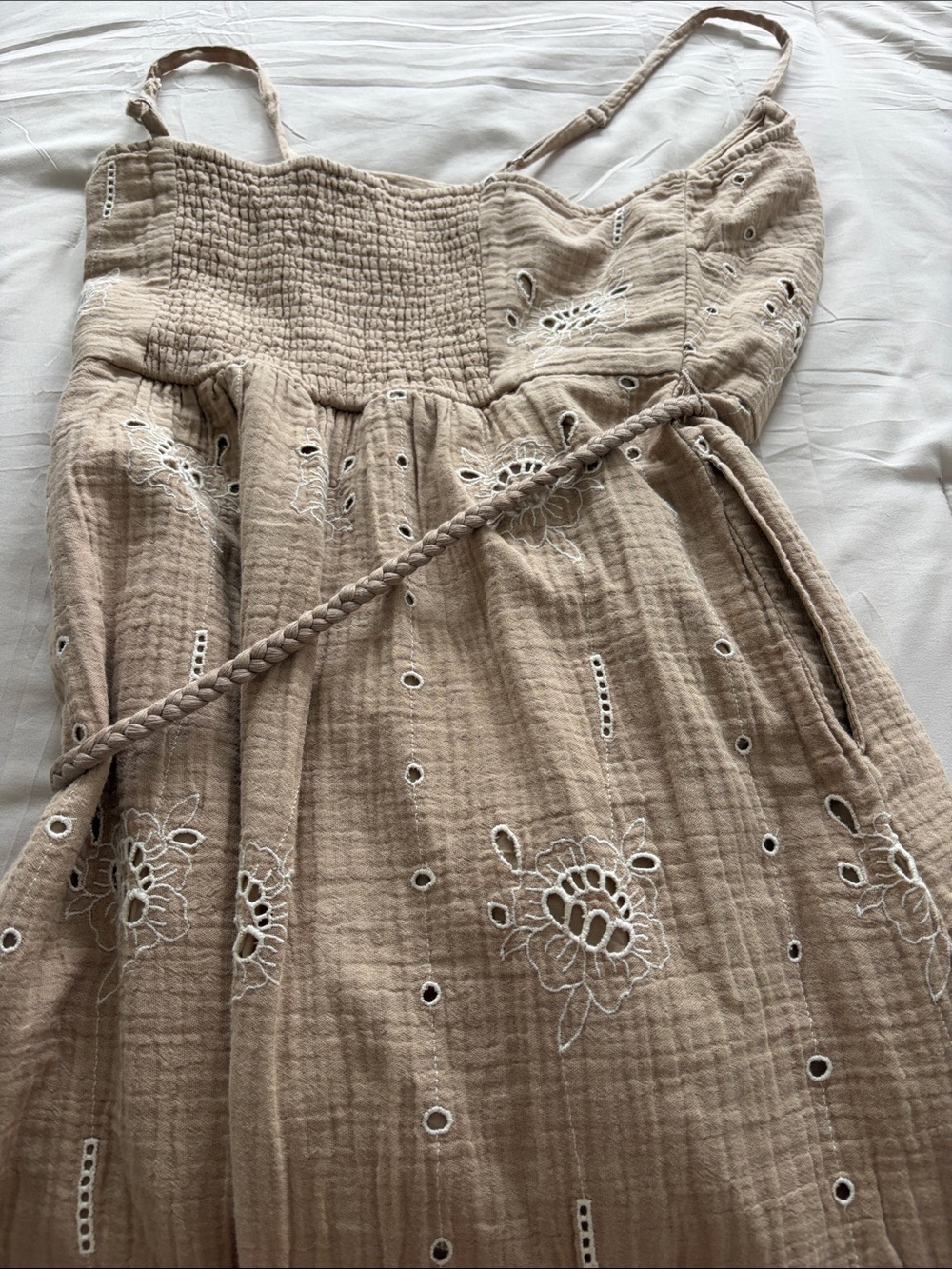 Sea New York Embroidered Floral Midi Dress in Brown - Picture 4 of 4